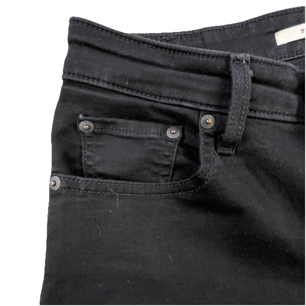 Levi’s 726 Flare Jeans Womens 29x29 Black High Rise Stretch Denim - Picture 3 of 16